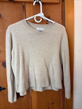 Rachel Zoe Neutral Beige Crewneck Sweater